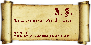 Matuskovics Zenóbia névjegykártya